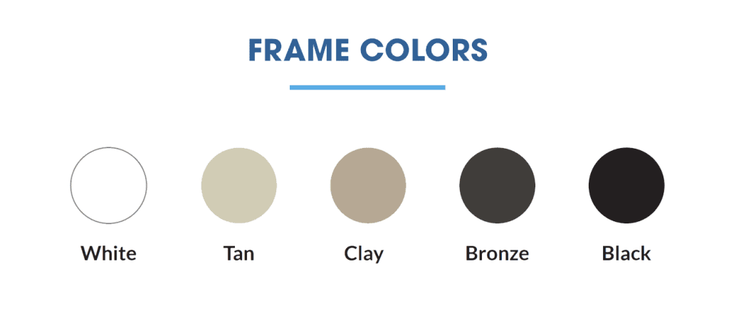 Porch conversions frame colors.